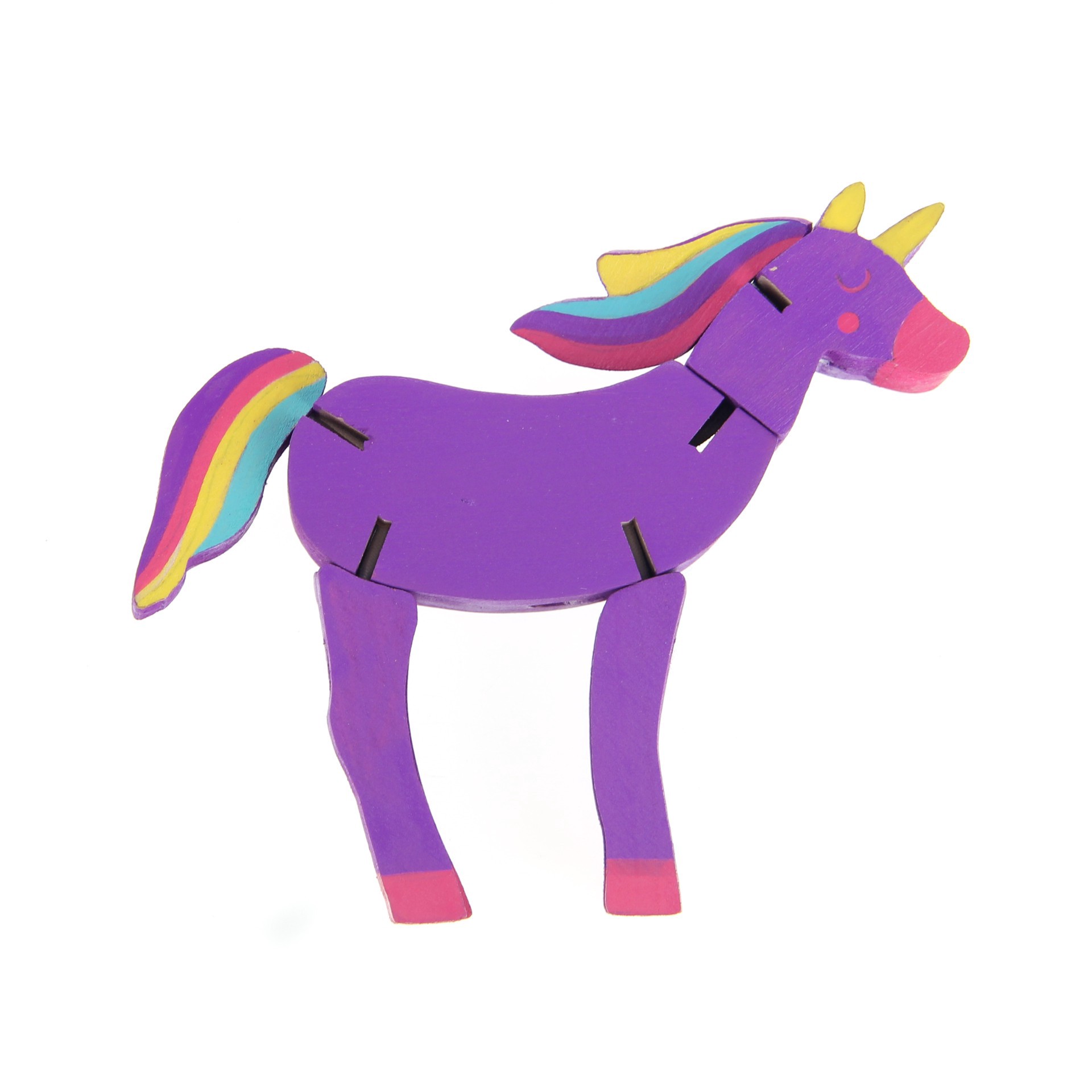 slide 3 of 3, 3d Unicorn Wood Figure By Creatology, 3.2 in x 0.78 in x 4 in