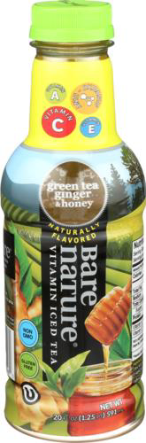 slide 1 of 4, Bare Nature Green Tea Ginger & Honey Bare Nature Tea - 20 fl oz, 20 fl oz