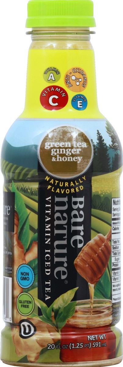 slide 3 of 4, Bare Nature Green Tea Ginger & Honey Bare Nature Tea - 20 fl oz, 20 fl oz