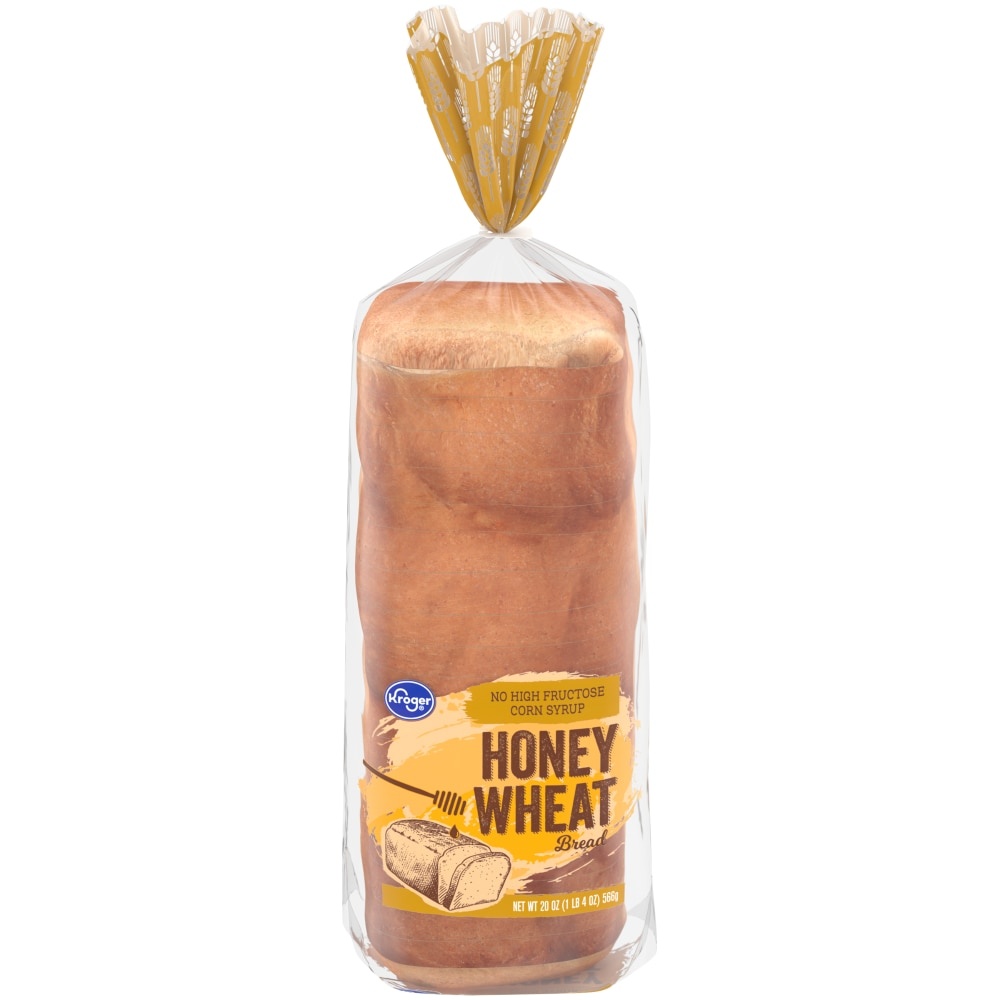 slide 1 of 1, Kroger Honey Wheat Bread, 20 oz