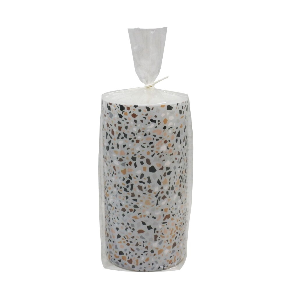 slide 1 of 1, Dip Terrazzo Pattern Pillar Candle, 1 ct