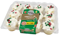 Two-Bite Christmas Vanilla Cupcakes