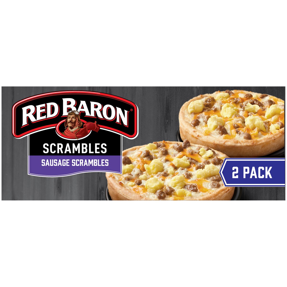 slide 9 of 12, RED BARON Pizza, Deep Dish Minis Breakfast Sausage Scramble, 2 count, 11.72 oz, 11.72 oz