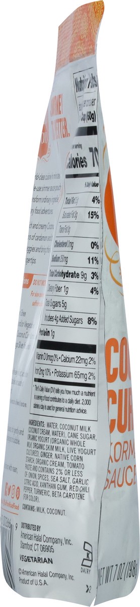 slide 10 of 13, Saffron Road Mild Coconut Curry Korma Sauce 7 oz, 7 oz