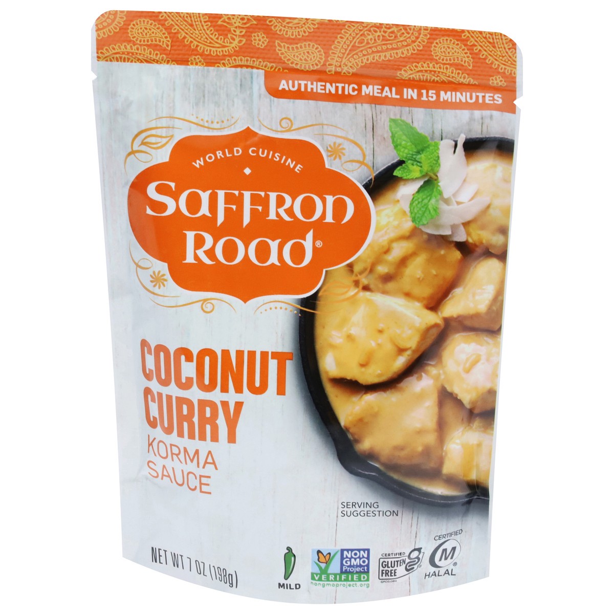 slide 6 of 13, Saffron Road Mild Coconut Curry Korma Sauce 7 oz, 7 oz