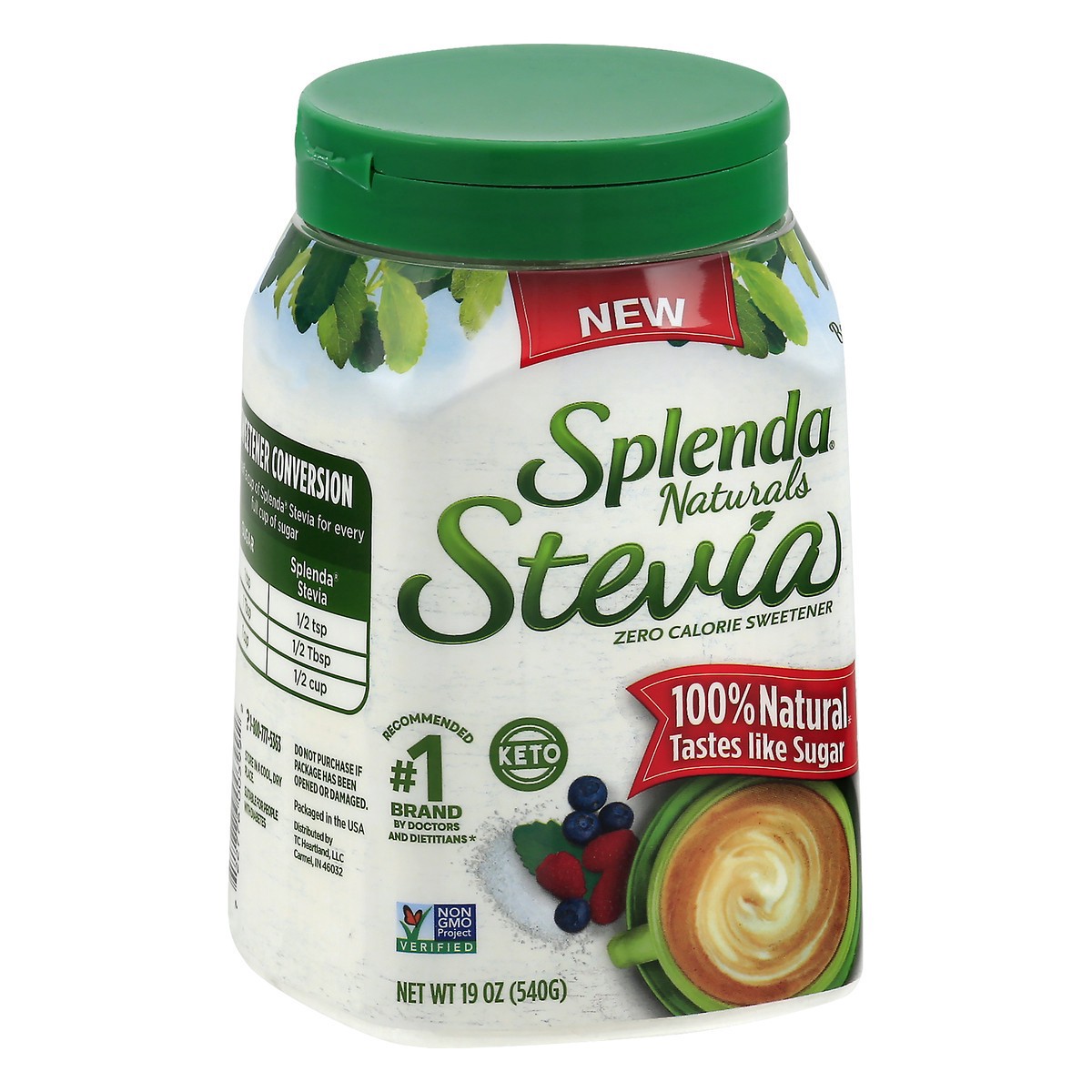 slide 5 of 9, Splenda Stevia Zero Calorie Sweetener Jar, 19 oz