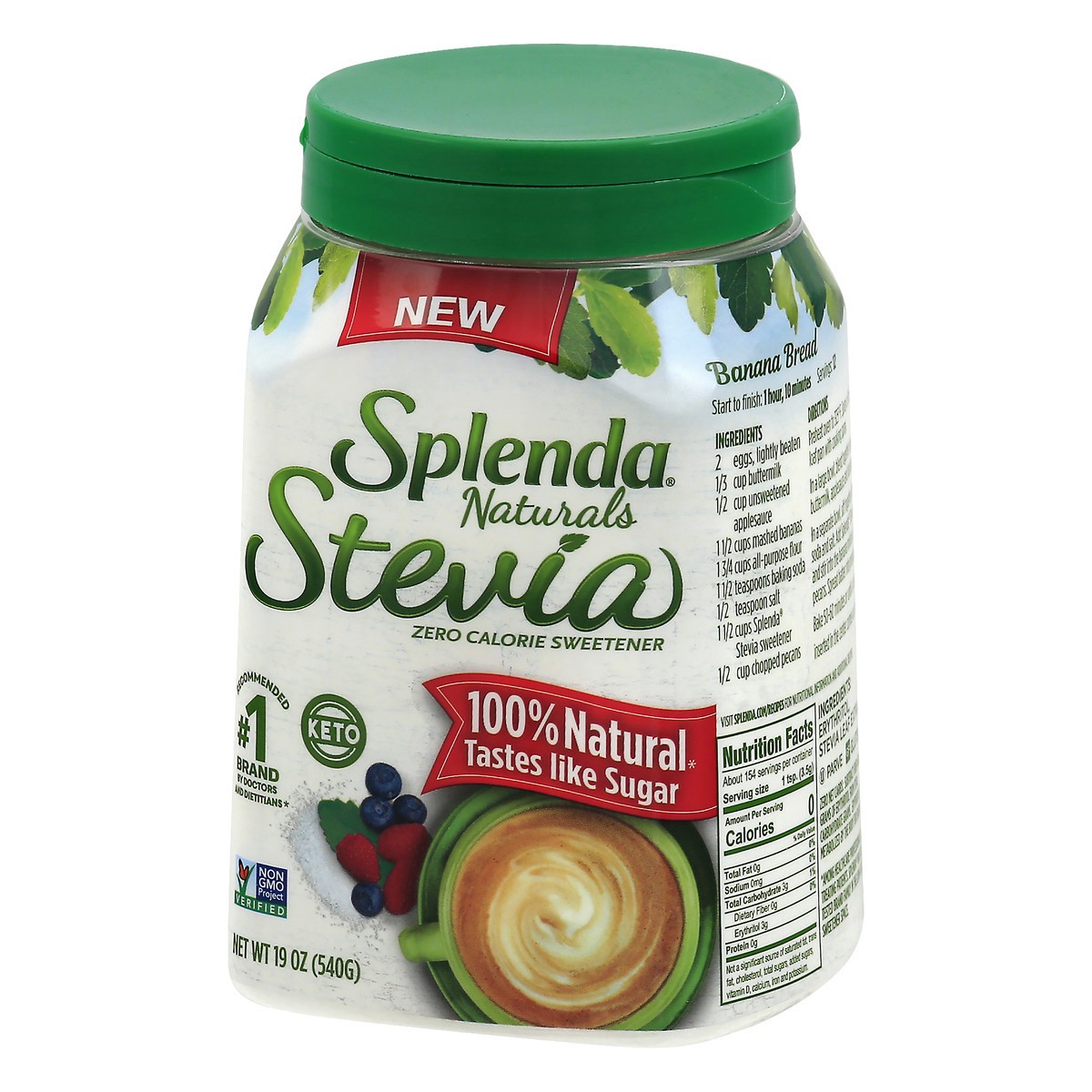 slide 3 of 9, Splenda Stevia Zero Calorie Sweetener Jar, 19 oz