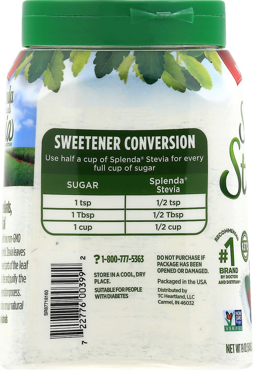 slide 8 of 9, Splenda Stevia Zero Calorie Sweetener Jar, 19 oz