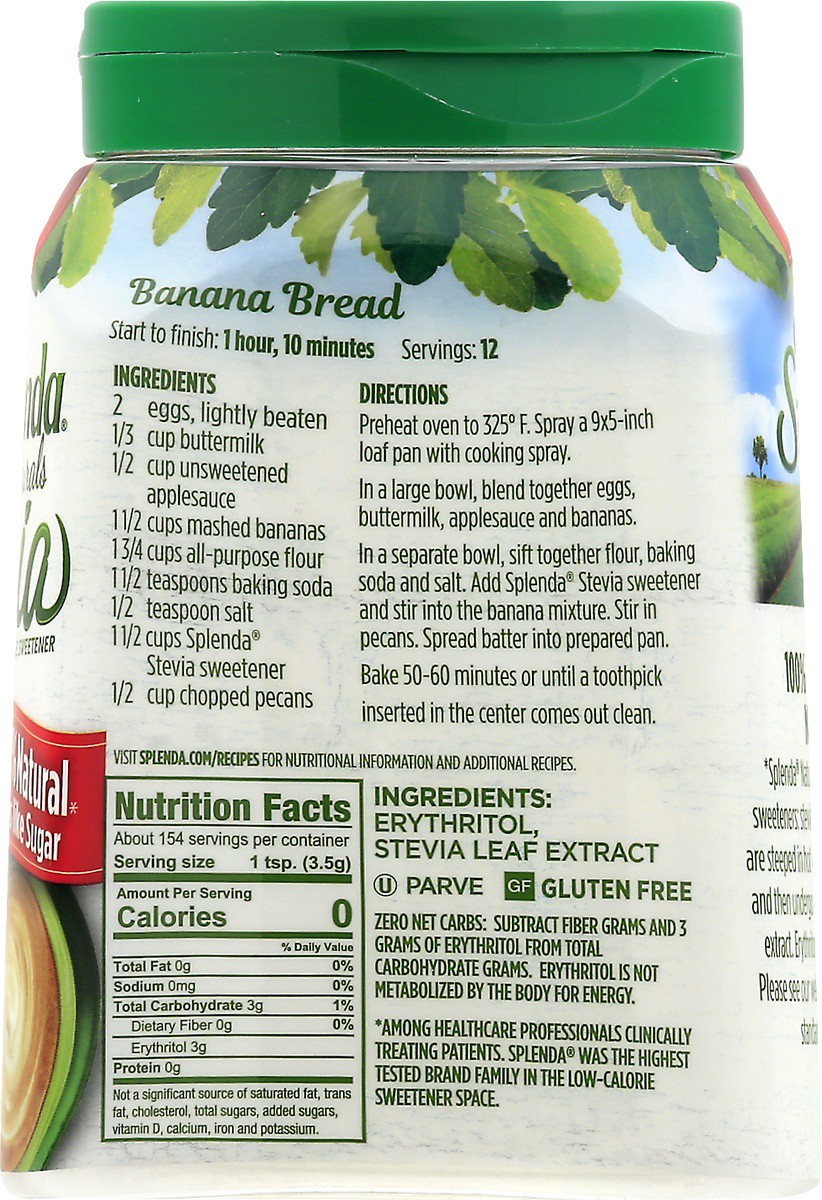 slide 4 of 9, Splenda Stevia Zero Calorie Sweetener Jar, 19 oz