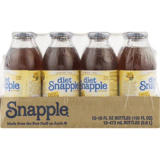 slide 8 of 11, Snapple Diet Lemon Iced Tea - 4 ct, 4 ct