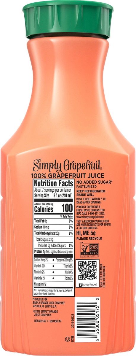 slide 7 of 7, Simply Grapefruit Juice, 52 fl oz, 1 ct