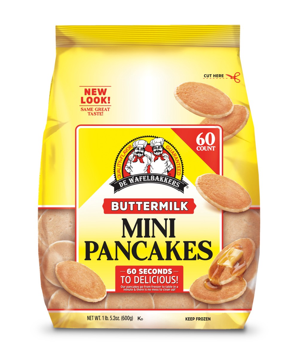 slide 1 of 8, De Wafelbakkers Pancakes, Buttermilk, Mini, 60 ct