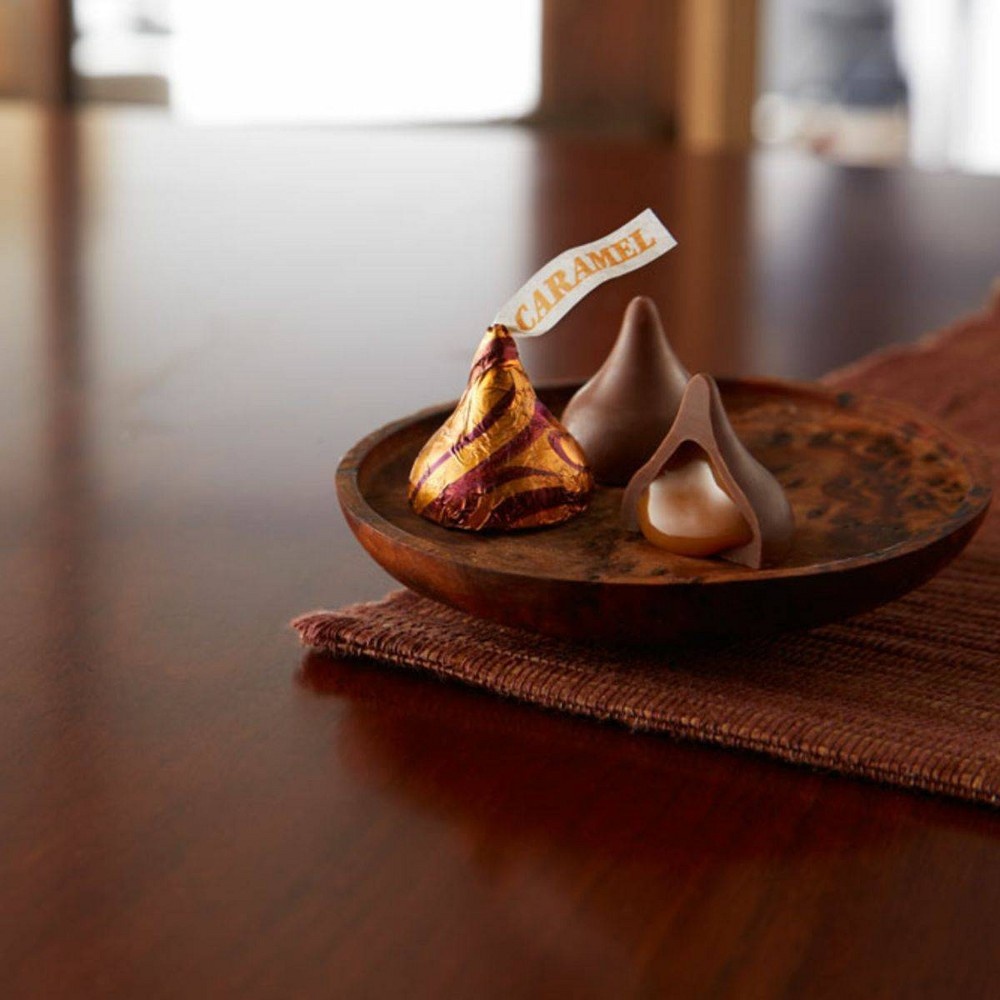 slide 4 of 4, Hershey's Milk Chocolate Caramel-Filled Kisses, 10.1 oz