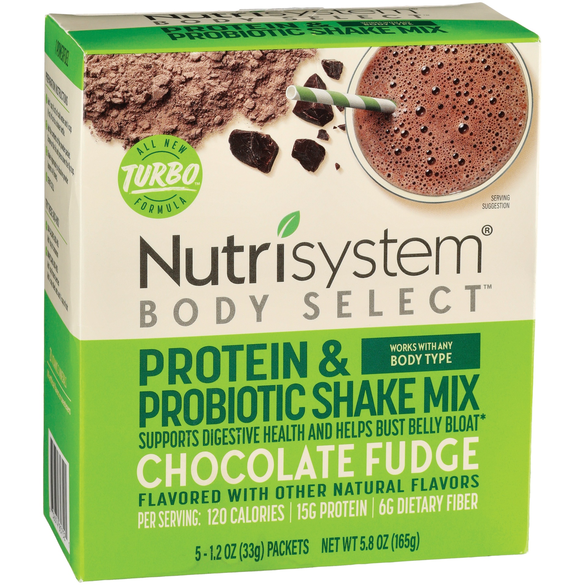 slide 1 of 1, Nutrisystem Everyday Turbo Probiotics Chocolate Shake Mix, 5 ct