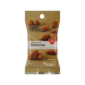 slide 1 of 1, CVS Gold Emblem Raw Natural Almonds, 1.5 oz
