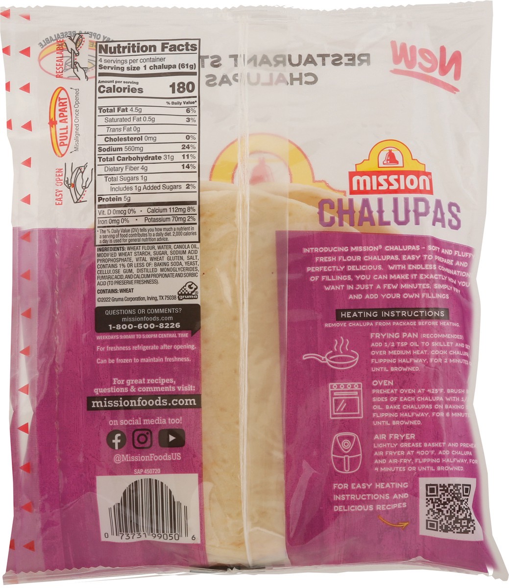 slide 8 of 9, Mission Flour Chalupas, 4 Count, 8.67 oz