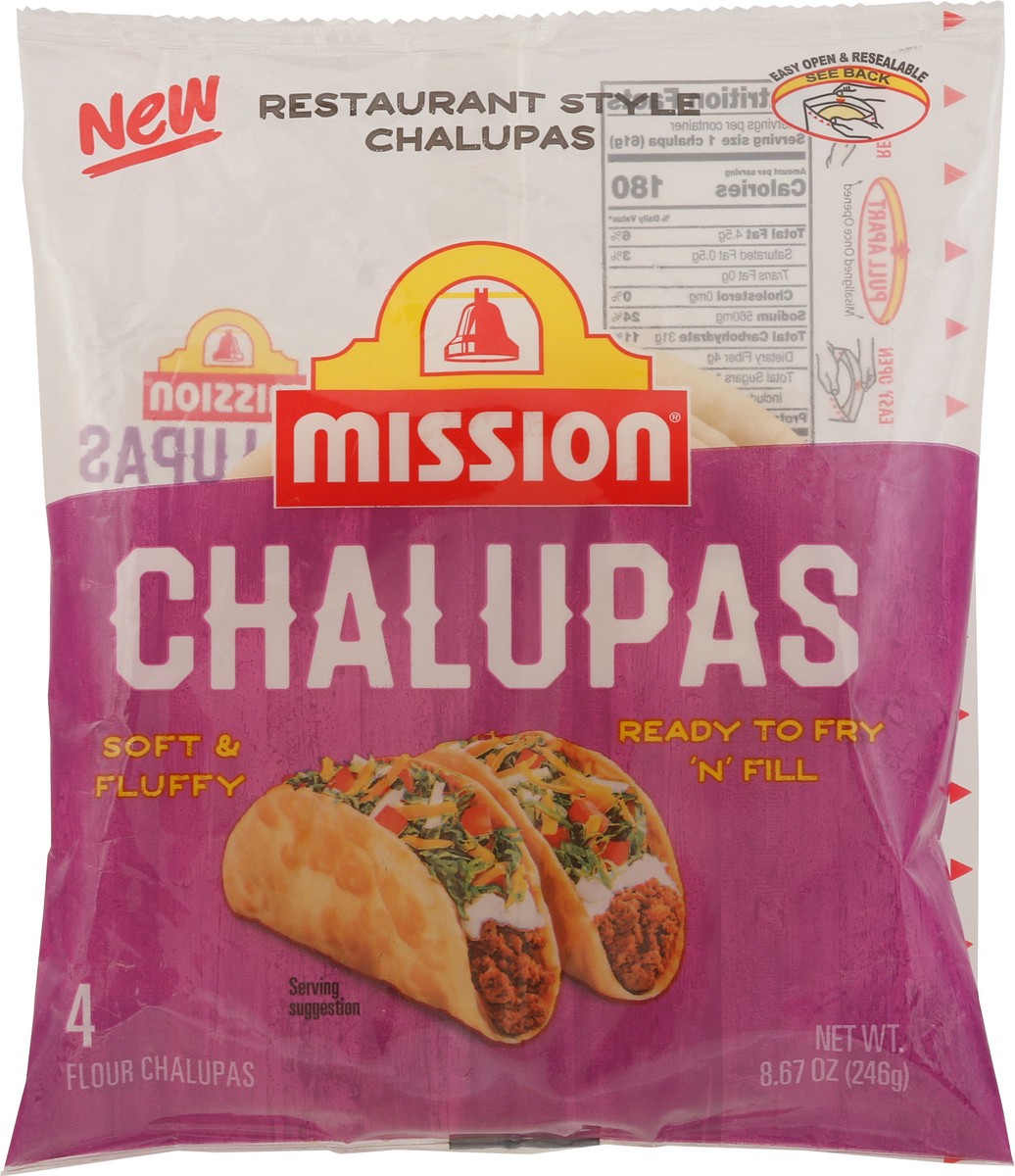 slide 3 of 9, Mission Flour Chalupas, 4 Count, 8.67 oz