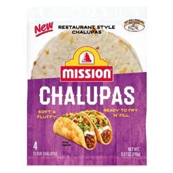 Mission Restaurant Style Flour Chalupas, 4 Count