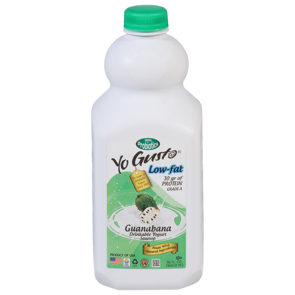 slide 4 of 4, Yo Gusto Low-Fat Guanabana Yogurt 56 fl oz, 56 fl oz