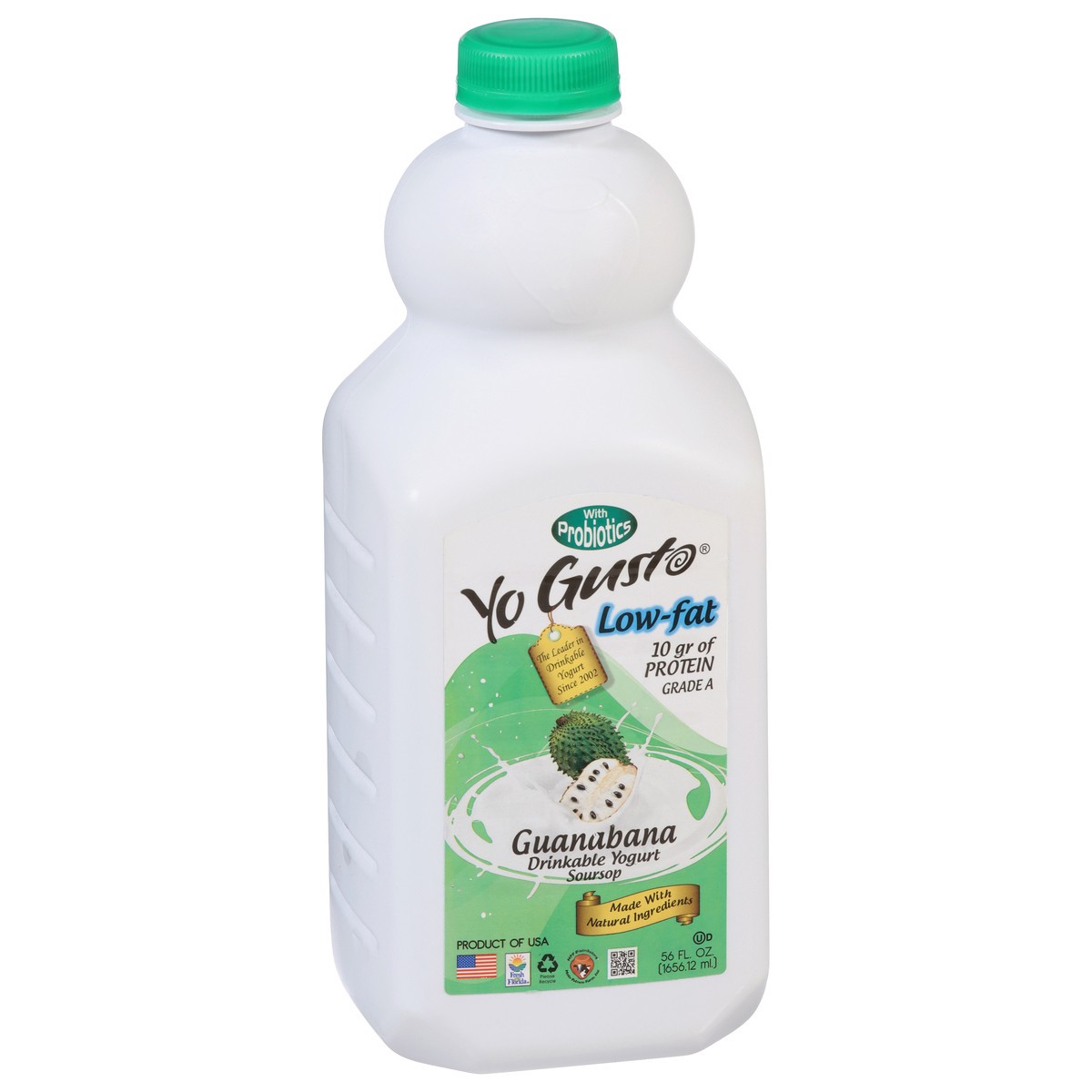slide 2 of 4, Yo Gusto Low-Fat Guanabana Yogurt 56 fl oz, 56 fl oz
