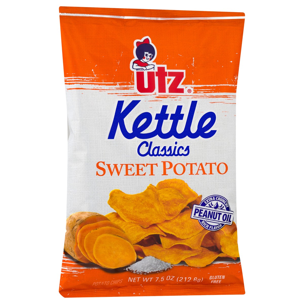 slide 2 of 9, Utz Kettle Classics Sweet Potato Chips, 7.5 oz