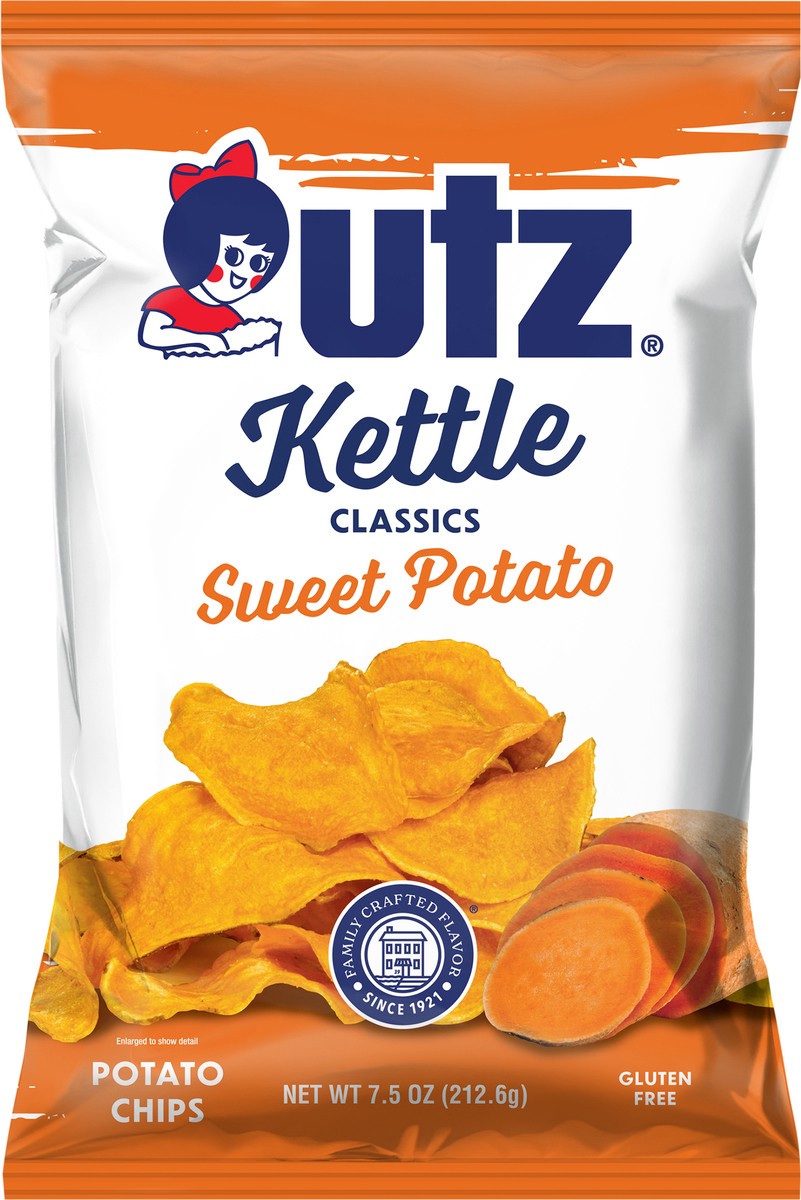 slide 6 of 9, Utz Kettle Classics Sweet Potato Chips, 7.5 oz