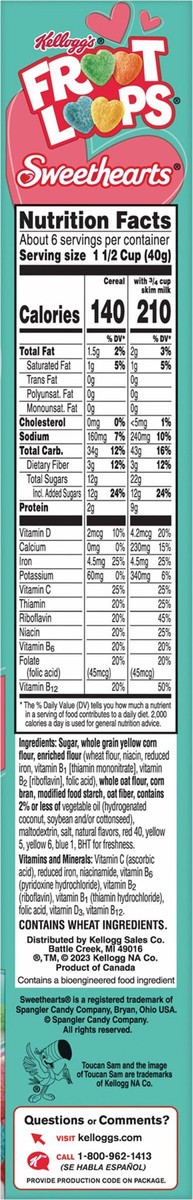 slide 5 of 9, Fruit Loops Kellogg's Froot Loops Sweethearts Breakfast Cereal Original, 8.7 oz, 14.3 oz