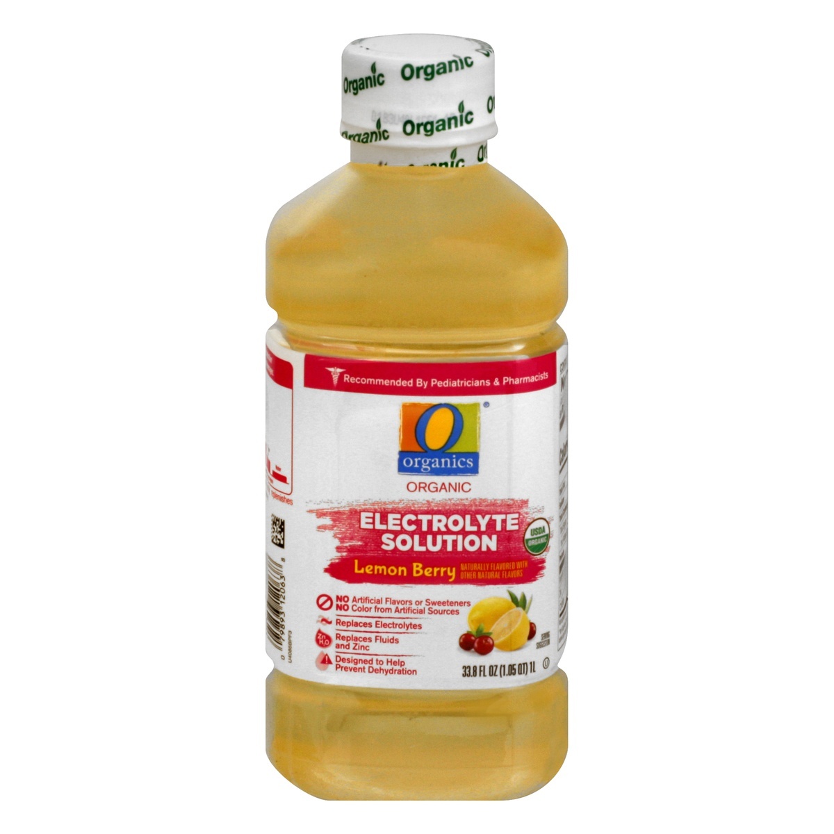 slide 1 of 1, O Organics Electrolytes Lemon Berry, 1 liter