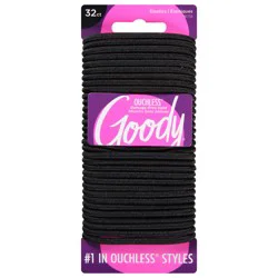 Goody Ouchless Black Braided Elastics 32 ea