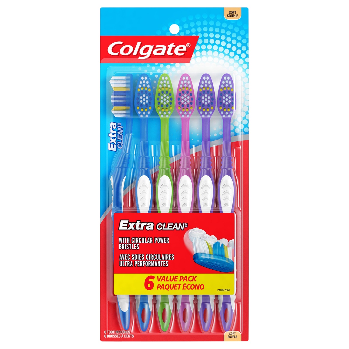 slide 1 of 7, Colgate Extra Clean Soft, 6 ct