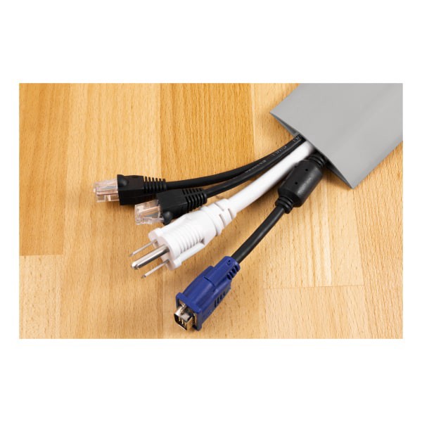 slide 4 of 6, Ativa Cable Management Tube, Gray, 1 ct