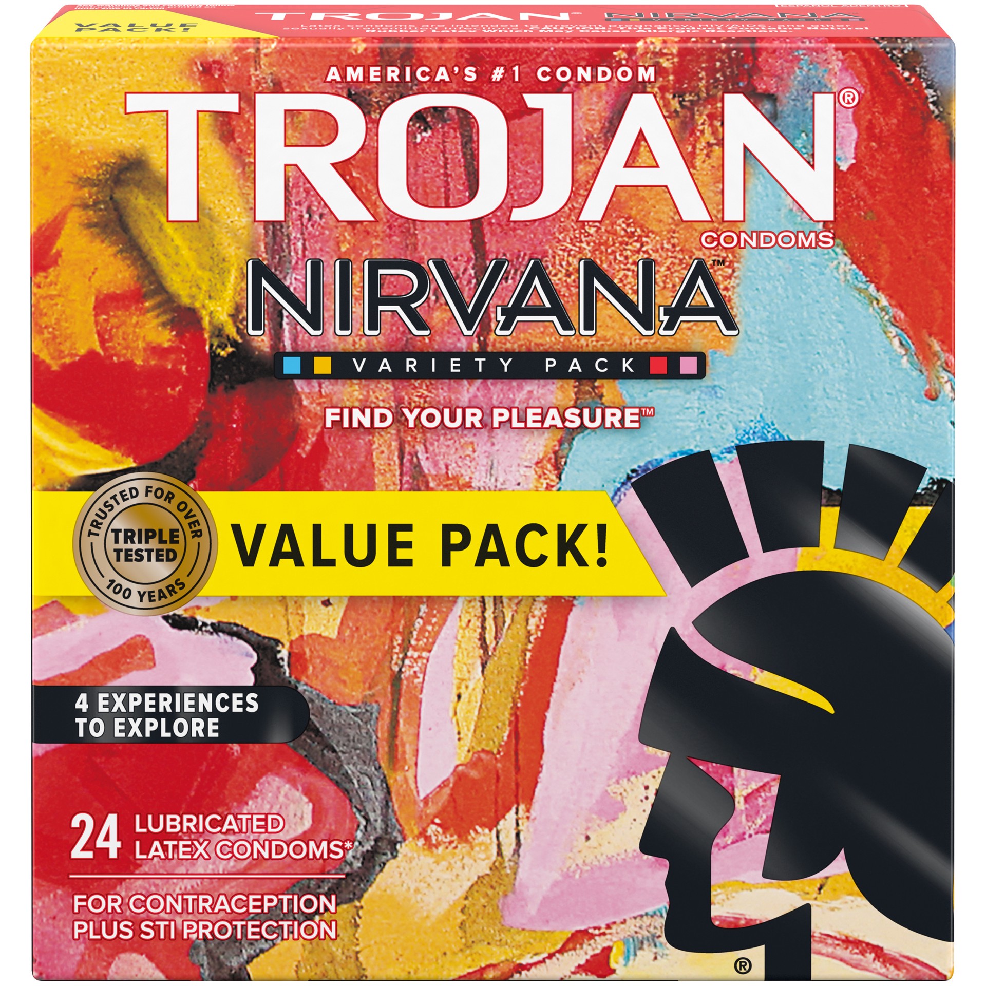 slide 1 of 4, Trojan Nirvana Collection Variety Pack Condoms - 24 count, 24 ct