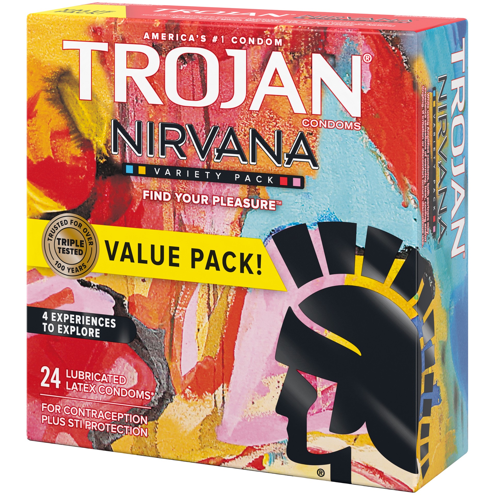 slide 4 of 4, Trojan Nirvana Collection Variety Pack Condoms - 24 count, 24 ct