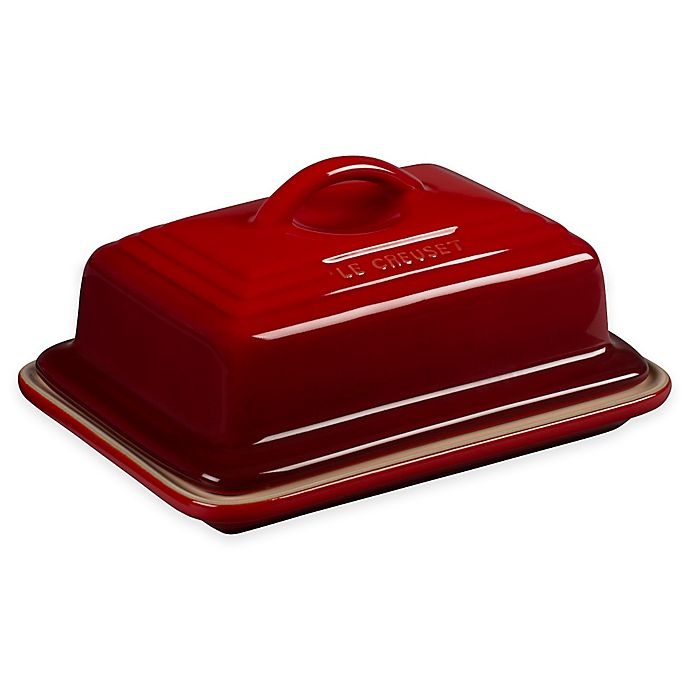 slide 1 of 1, Le Creuset Heritage Butter Dish - Cherry, 1 ct