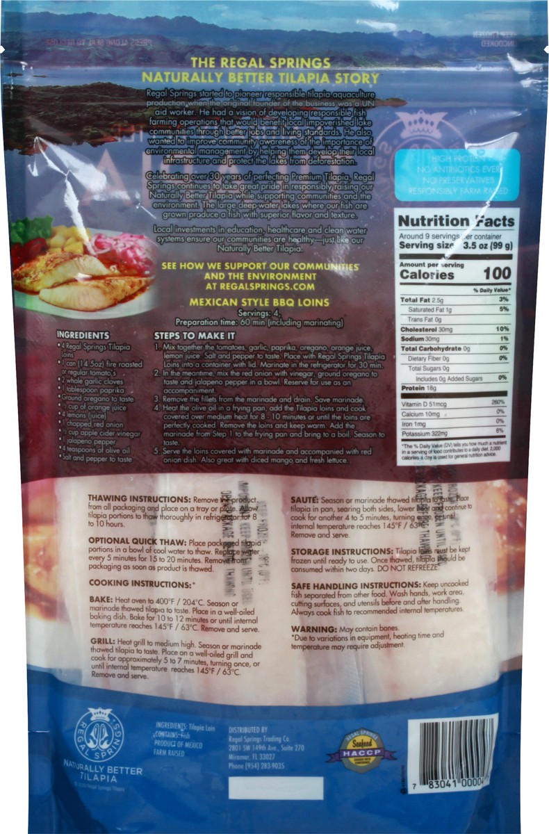 slide 5 of 12, Regal Springs Premium Loins Tilapia 400 gr, 400 g