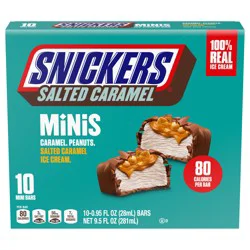 Snickers Ice Cream Bar Salted Caramel Mini - 7.8 oz