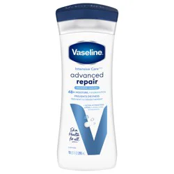 Vaseline hand and body lotion Advanced Repair Unscented, 10 oz