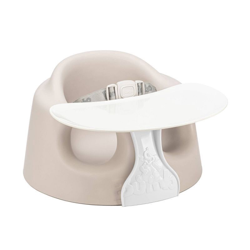 slide 1 of 8, Bumbo Infant Floor Seat Plus Booster Seat with Tray - Taupe, 1 ct