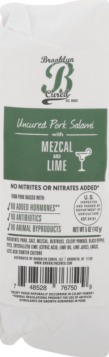 slide 3 of 12, Brooklyn Cured Uncured Pork Salami With Mezcal And Lime, 5 oz