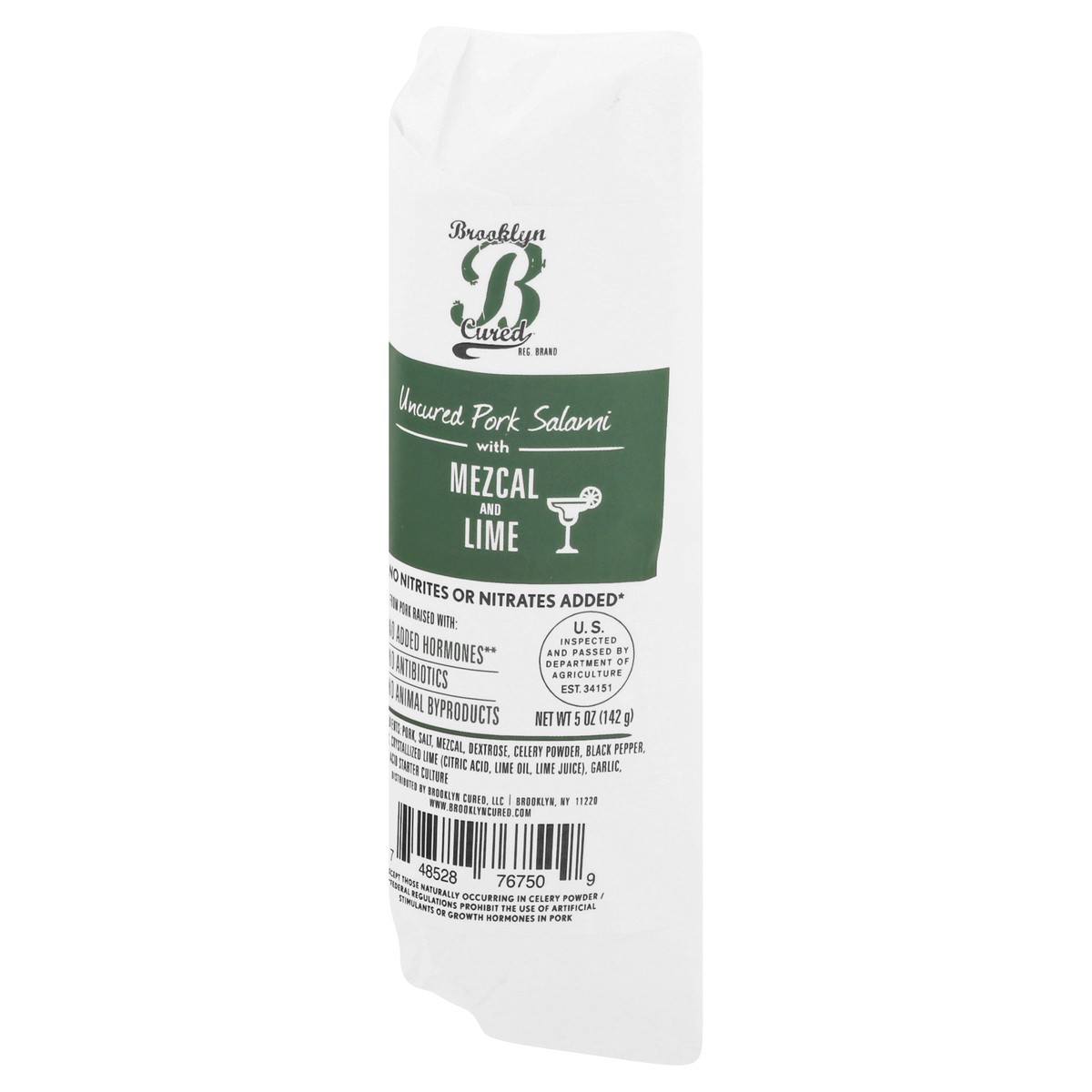 slide 8 of 12, Brooklyn Cured Uncured Pork Salami With Mezcal And Lime, 5 oz