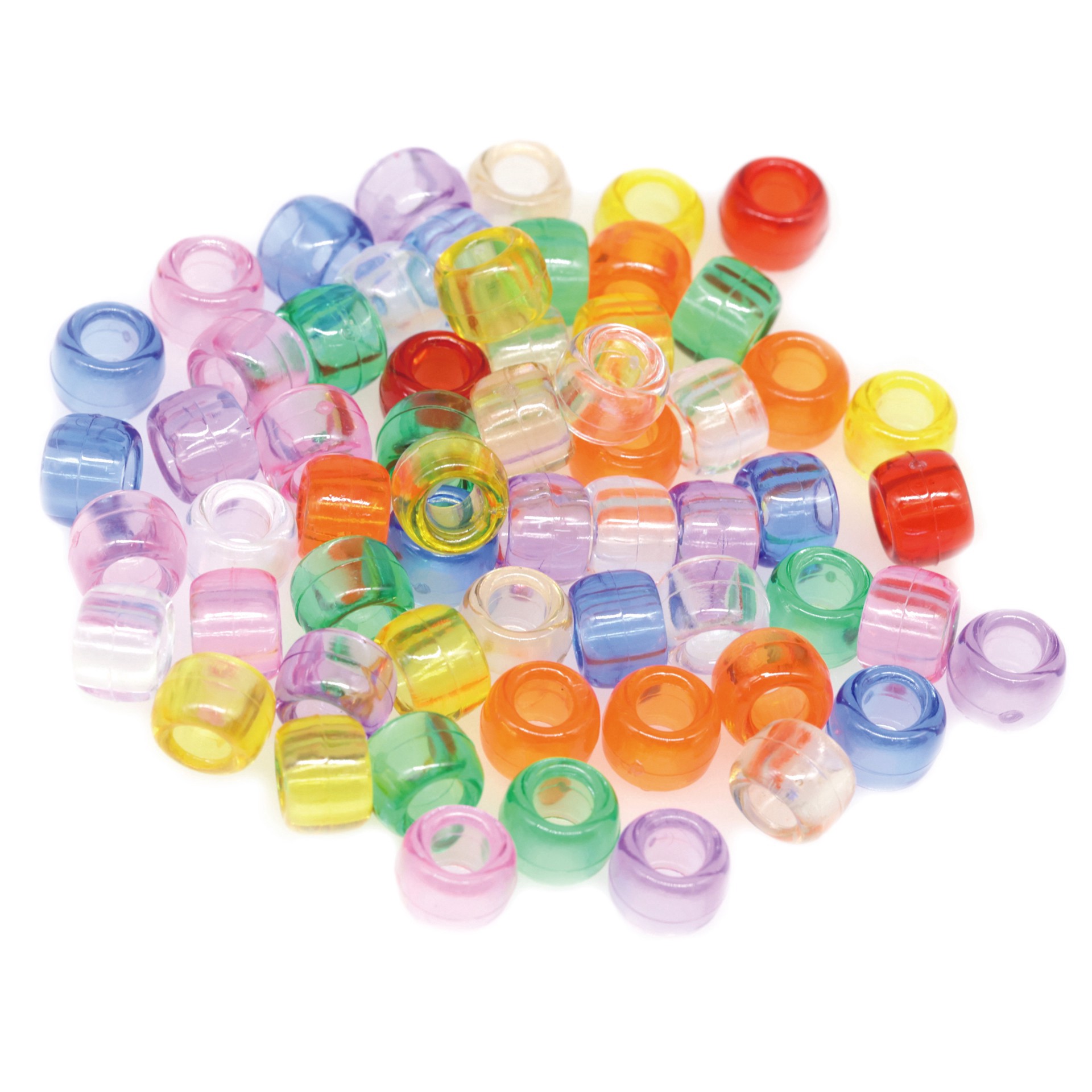 slide 4 of 4, Multicolor Transparent Pony Beads, 9mm By Creatology, 9 mm