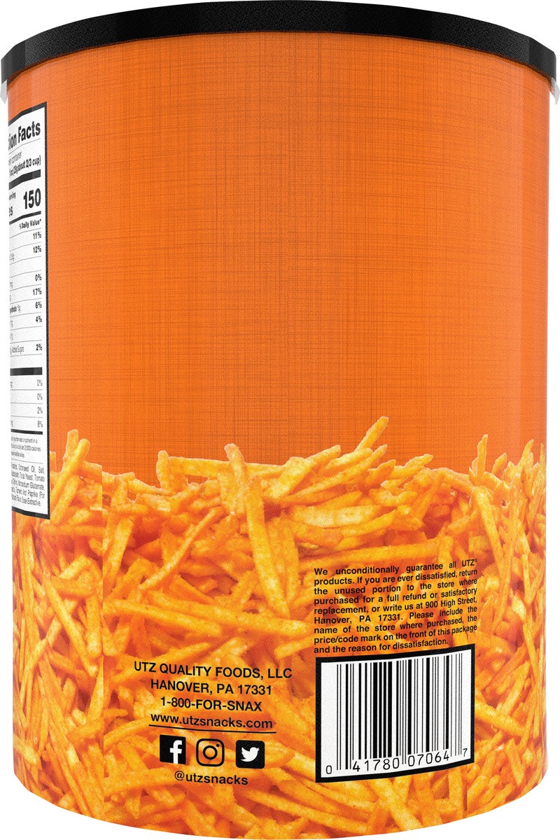 slide 3 of 12, Utz 14 oz Utz Barbeque Potato Stix Canister, 14 oz