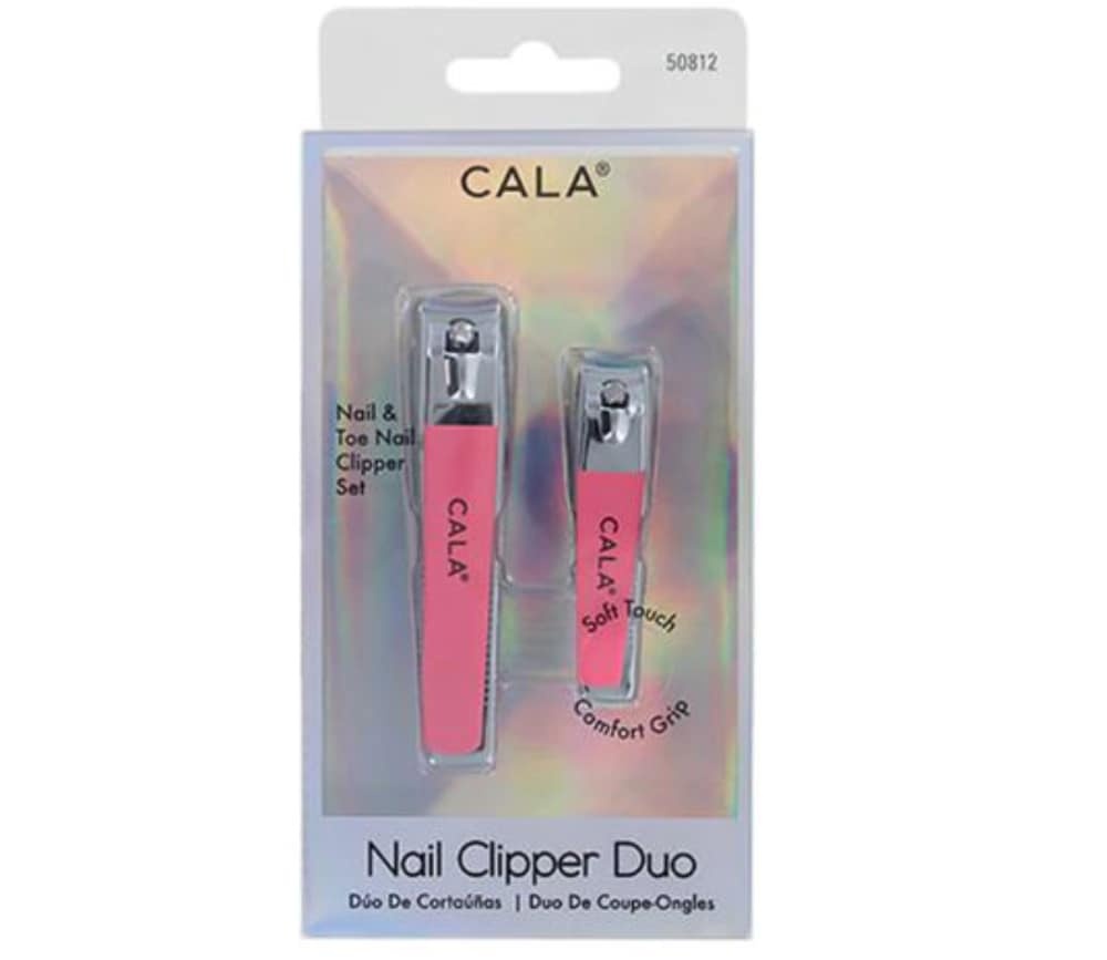 slide 1 of 1, Cala Nail Clipper Duo - Coral, 2 ct