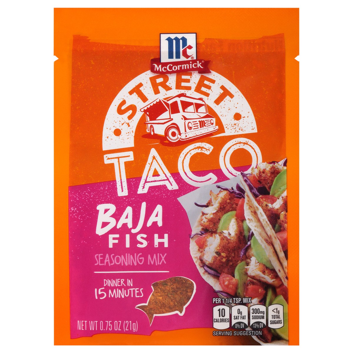 slide 1 of 7, McCormick Taco Seasoning Mix - Baja Fish, 0.75 oz, 0.75 oz