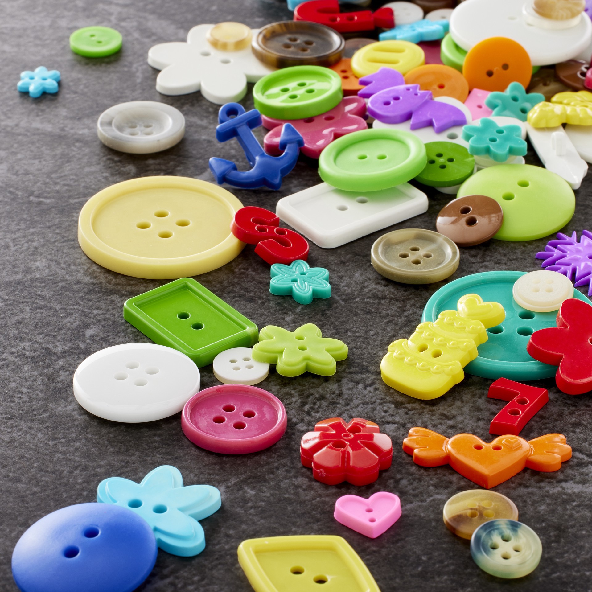 slide 2 of 3, Multicolor Button Value Pack By Loops & Threads, 1 lb