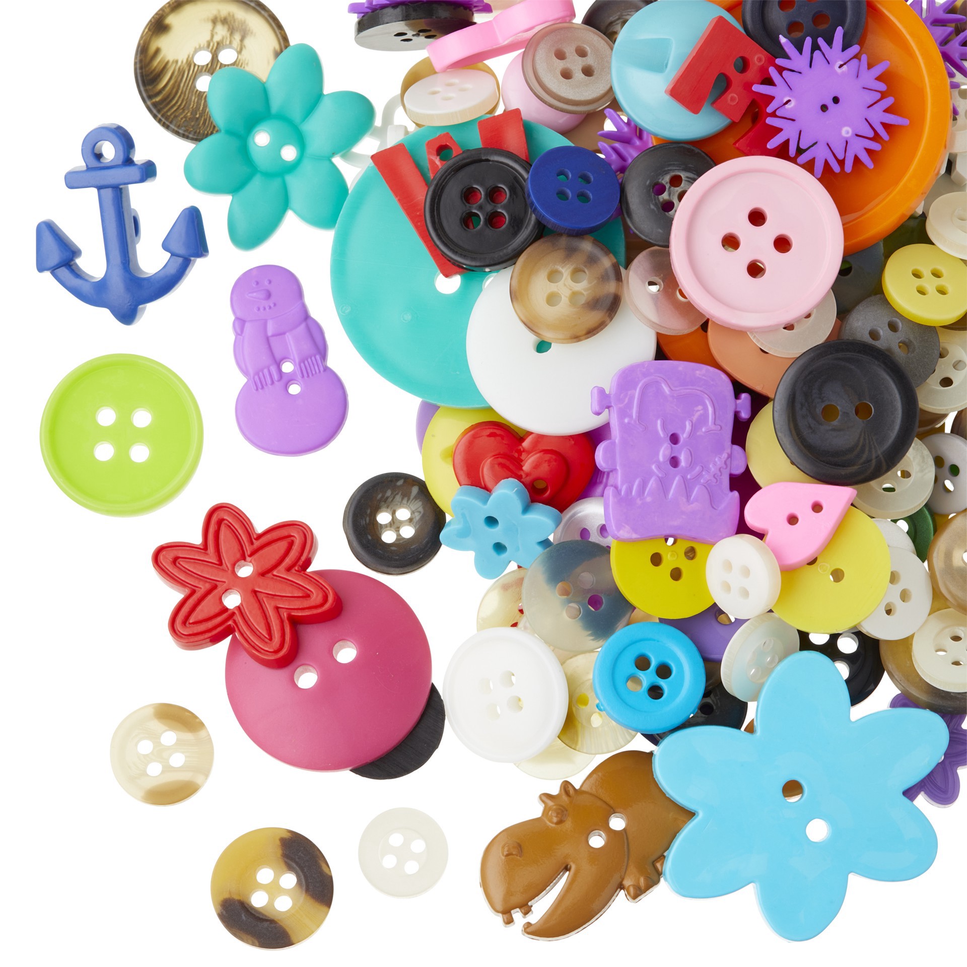 slide 3 of 3, Multicolor Button Value Pack By Loops & Threads, 1 lb