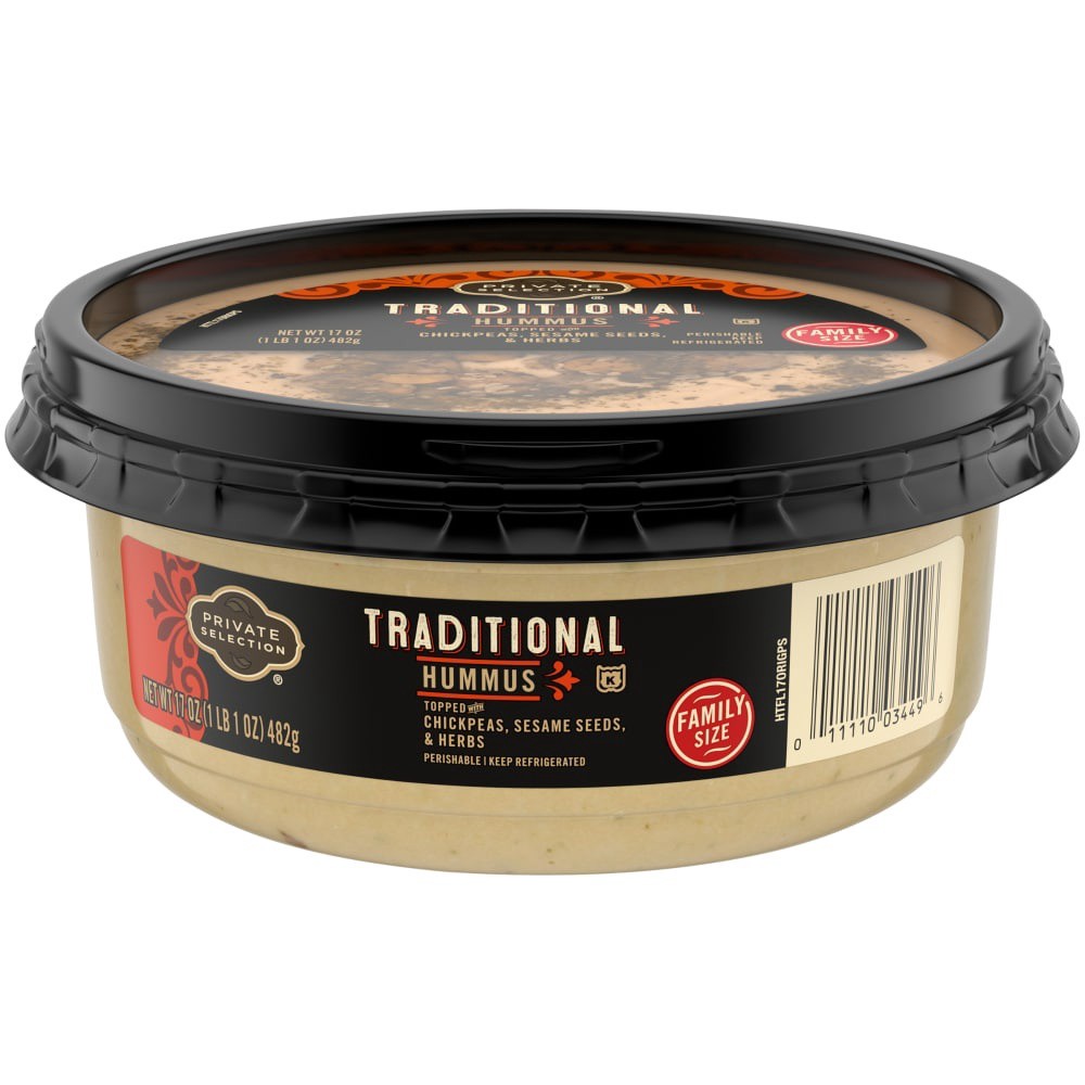 slide 2 of 3, Private Selection Original Hummus, 17 oz