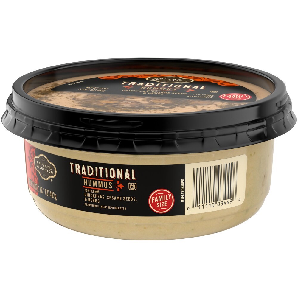 slide 3 of 3, Private Selection Original Hummus, 17 oz