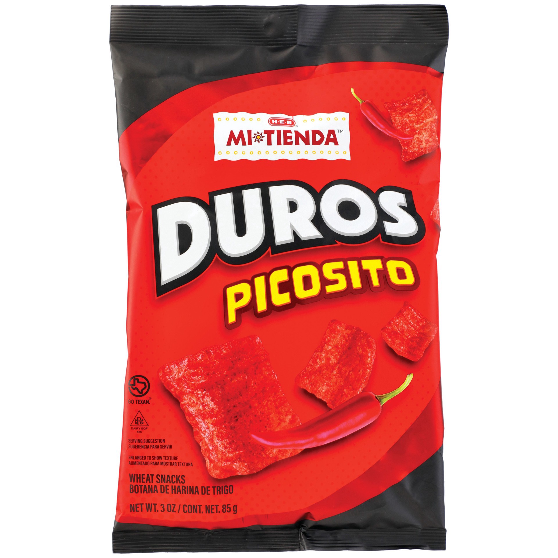 slide 1 of 1, H-E-B Mi Tienda Picosito Duros Wheat Puff Snacks, 3 oz