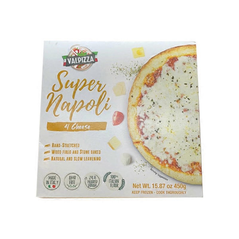 slide 1 of 1, Valpizza Super Napoli 4 Cheese Pizza, 15.87 oz